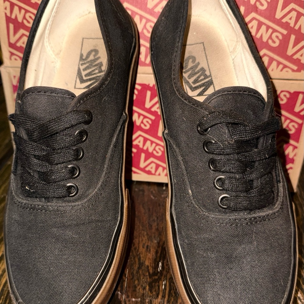Vans Authentic Black/Gum Canvas Shoes